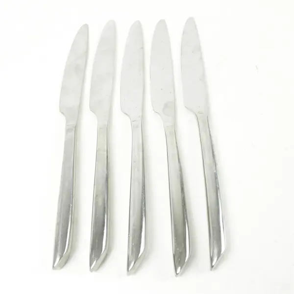 Lot of 5 Towle Wave Stainless French Solid Knives 9.5"