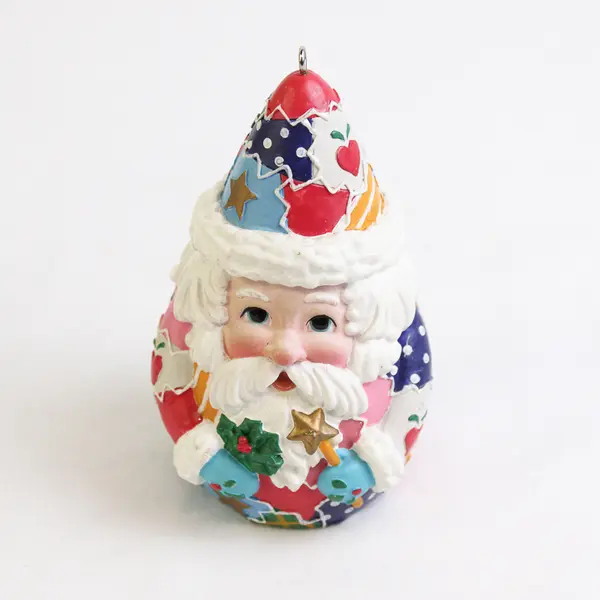 Lot of 2 Vintage Whimsical Santa Ornaments, One is a Boyd's Bear