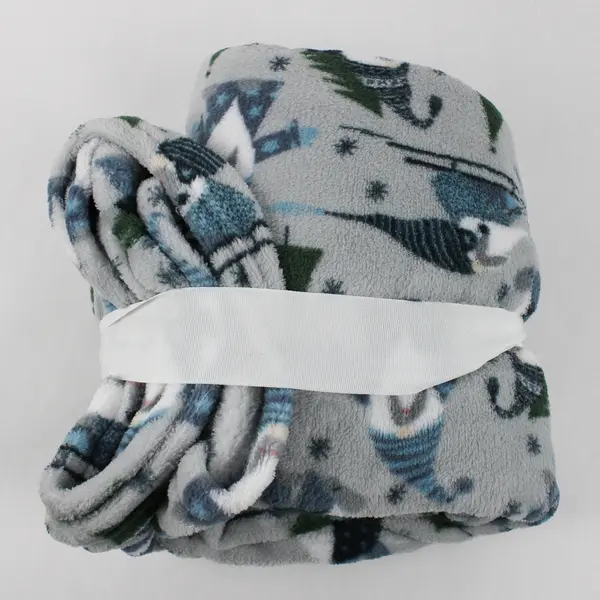 Holiday Home Microplush Throw Christmas  Blanket Gift  50x60, New #RN29360