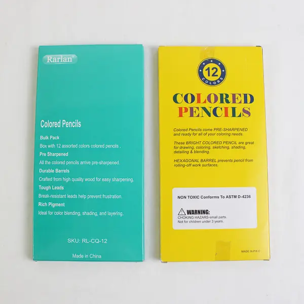Lot of 2 Packs (12 in Each) of Colored Pencils, SKK Stationery and Rarlan, New