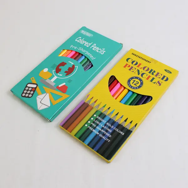 Lot of 2 Packs (12 in Each) of Colored Pencils, SKK Stationery and Rarlan, New