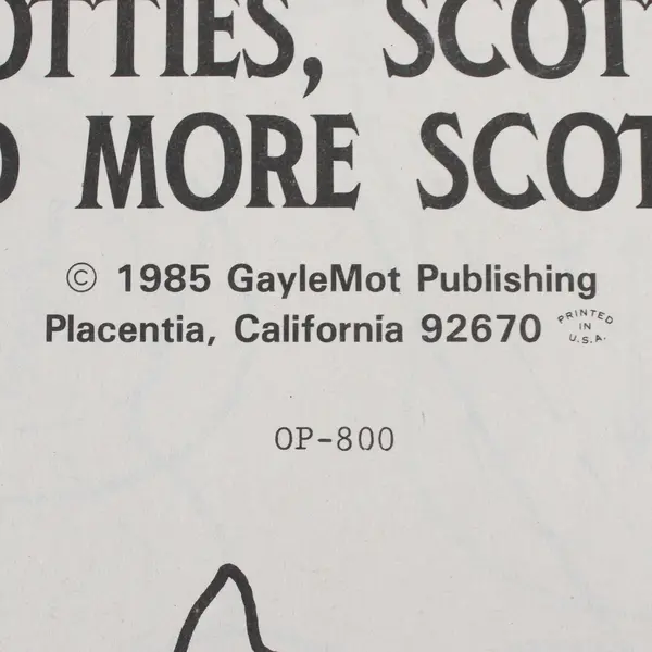 Scotties, Scotties and More Scotties Pattern Booklet, Uncut