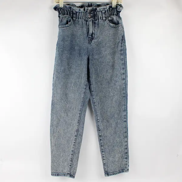 Wild Fable Junior's/Women's Sz. 0 Light Blue Elastic Ruffle Waist Slim Leg Jeans