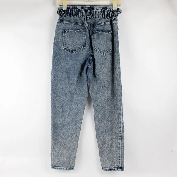 Wild Fable Junior's/Women's Sz. 0 Light Blue Elastic Ruffle Waist Slim Leg Jeans