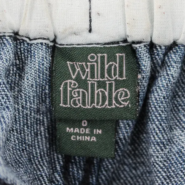 Wild Fable Junior's/Women's Sz. 0 Light Blue Elastic Ruffle Waist Slim Leg Jeans