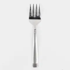 Wallace Silver Napoli Frost Pattern 18/8 SS Med Cold Meat Serving Fork 8.5" Rare