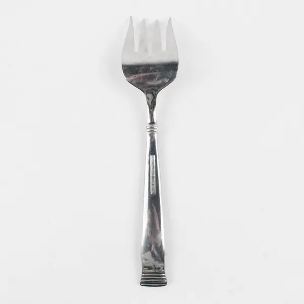Wallace Silver Napoli Frost Pattern 18/8 SS Med Cold Meat Serving Fork 8.5" Rare