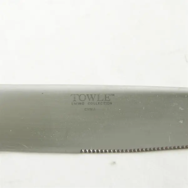 Lot of 7 Towle Wave Stainless French Solid Knives 9.5in