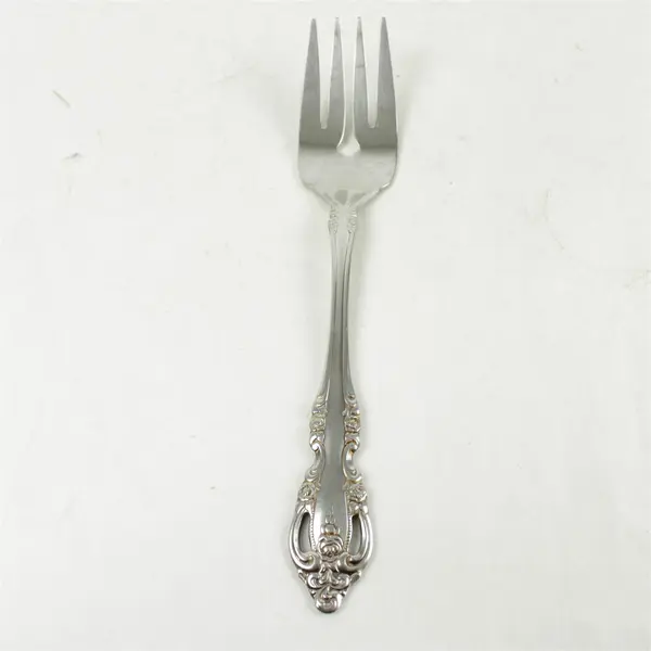 Oneida Chandelier Stainless Medium Solid Cold Serving Fork 8.5in