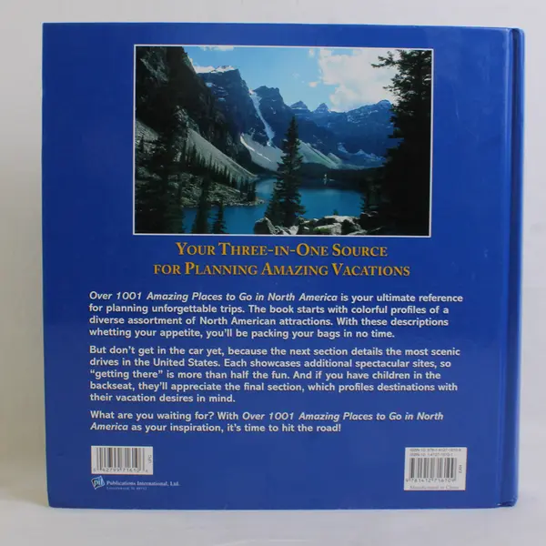 Over 1,001 Amazing Places to Go in North America HC Book, 2008 