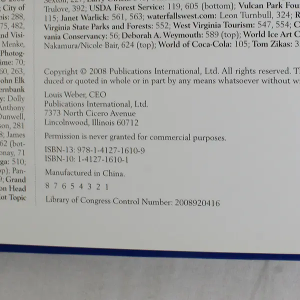Over 1,001 Amazing Places to Go in North America HC Book, 2008 