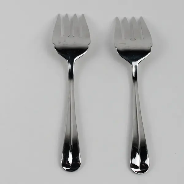 Lot of 2 Hampton Silversmiths HSV117 18/10 SS Cold Meat Serving Forks 8.75" HTF