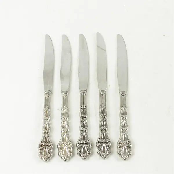 Lot of 5 Modern Hollow Kitchen Knives 9.25in 