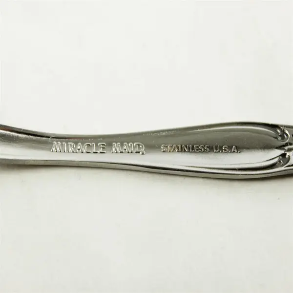 Lot of 4 Miracle Maid Stainless Oval Soup Spoons