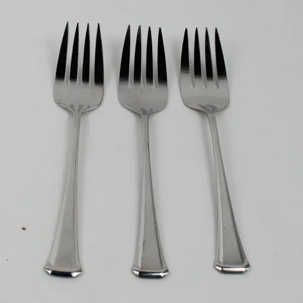 Lot of 3 Oneida Silver Maestro St Leger Pat SS Cold Meat Serving Forks 8.5" Rare