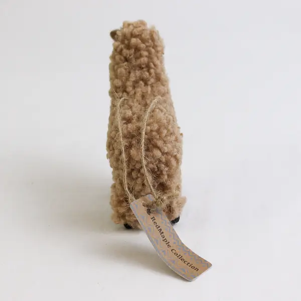 Woolly Plush Alpaca Hanging Figurine, Red Maple Collection New with Tag