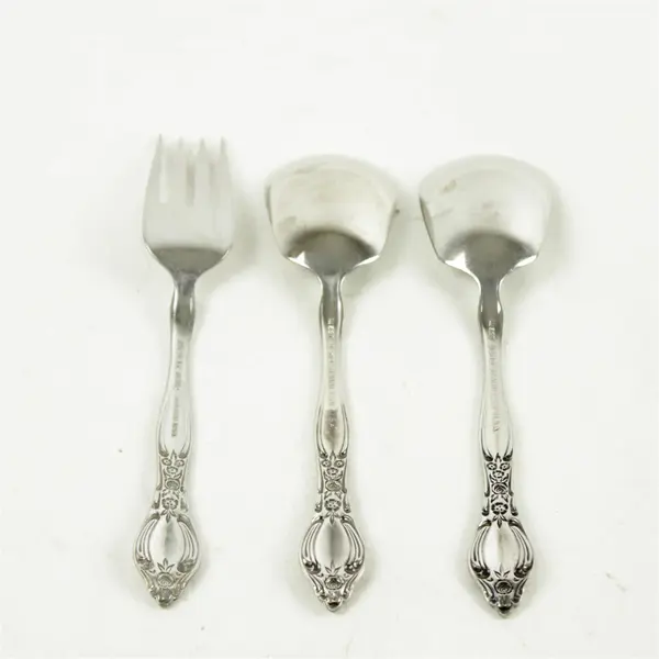Lot of 3 West Bend Stainless Sugar Spoons & Youth Fork