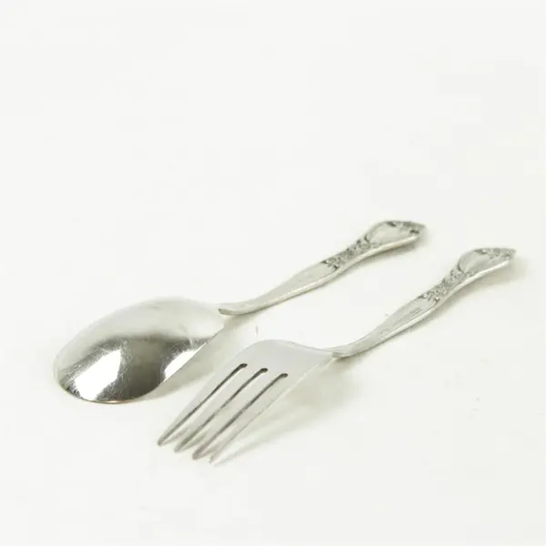 Lot of 3 West Bend Stainless Sugar Spoons & Youth Fork