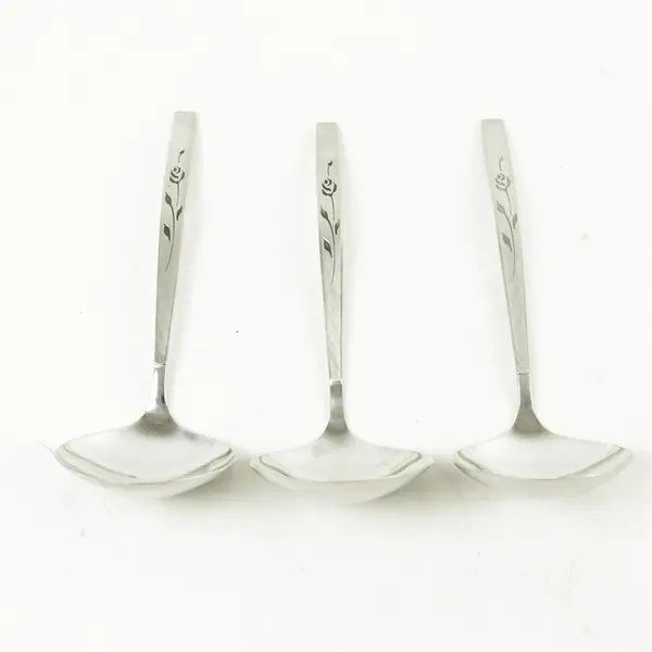 Lot of 3 Oneida Capastrano Stainless Solid Gravy Ladles