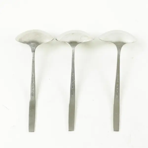 Lot of 3 Oneida Capastrano Stainless Solid Gravy Ladles