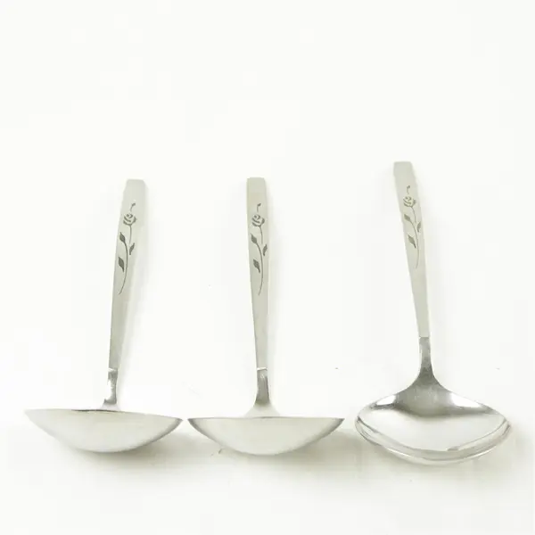 Lot of 3 Oneida Capastrano Stainless Solid Gravy Ladles