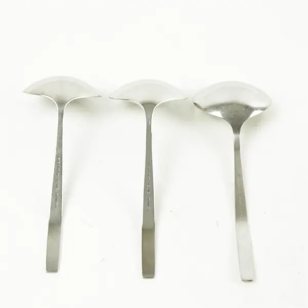 Lot of 3 Oneida Capastrano Stainless Solid Gravy Ladles