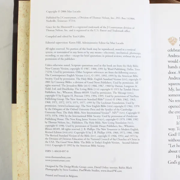 Grace for the Moment Volume II by Max Lucado Daily Inspirations 2006 HC