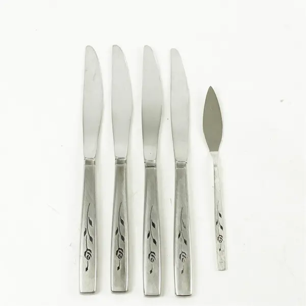 Lot of 5 Oneida Capastrano Stainless Hollow Knives + Flat Butter Knife