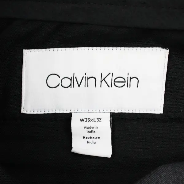 Calvin Klein Men's W36xL32 Gray Stretch Slim Fit Dress Pants
