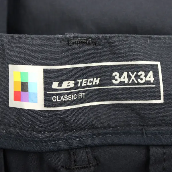 LB Tech Men's 34x34 Navy Blue Classic Fit Pants Hiking Nylon Camping Outdoor 
