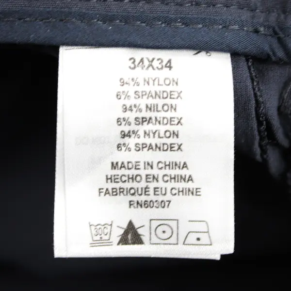 LB Tech Men's 34x34 Navy Blue Classic Fit Pants Hiking Nylon Camping Outdoor 