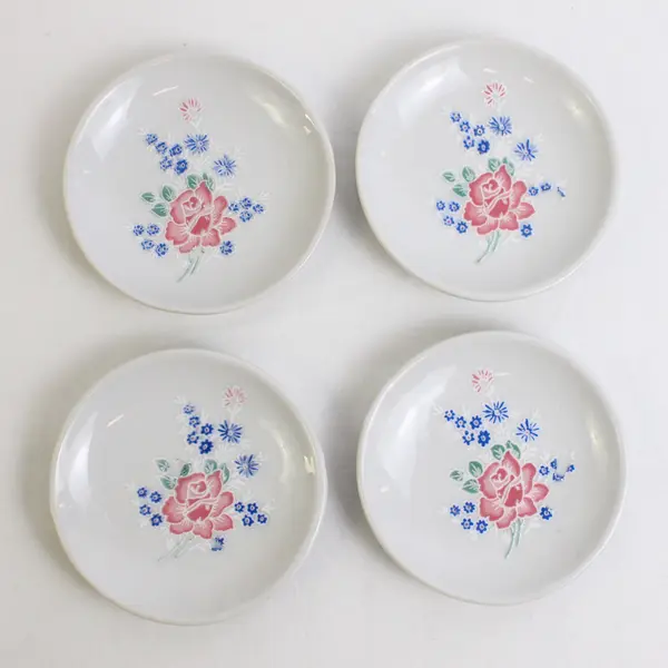Vintage Child's China Tea Set, 14 Miniature Pcs. with Flowers Design Ting Sing