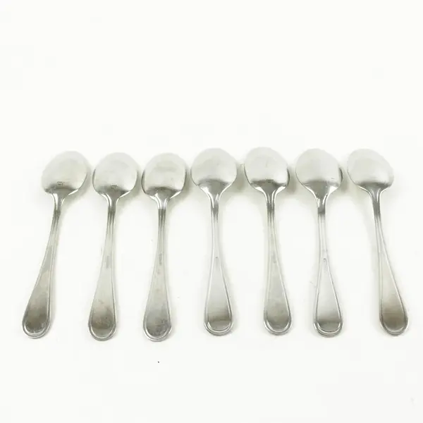 Lot of 7 Oneida Accord Stainless Oval Soup Spoons