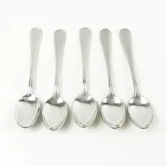Lot of 5 Oneida Accord Stainless Steel Oval Soup Spoons