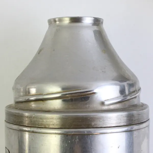 Vintage Uno-Vac Stainless Steel Thermos with Braided Rope Handle 13" Tall