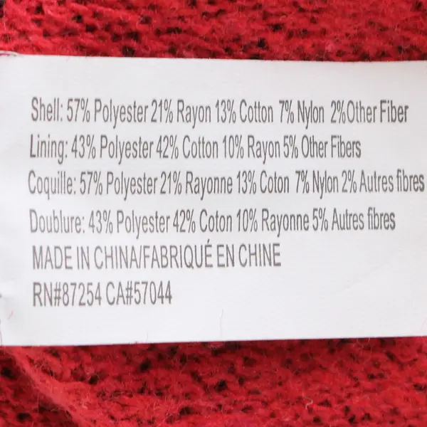 Unbranded Brown Jersey Gloves with Red Fleece Lined - One Size