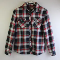 Tlxo Women's XL Multicolor Plaid Long Sleeve Flannel Button Up Shirt