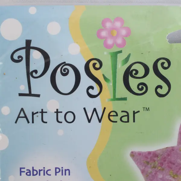 Posies Art to Wear Fabric Pin Kit Boucle Pink, 5"  New