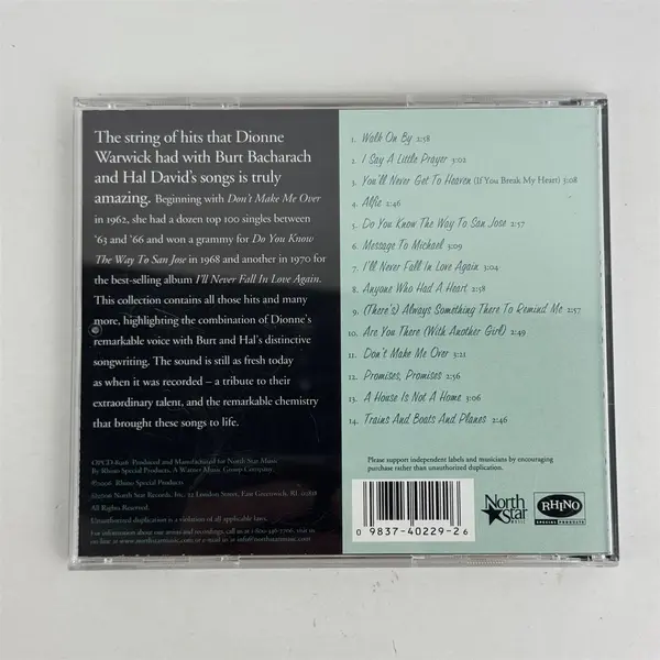 Walk on By by Dionne Warwick  CD, 2006, Rhino Label