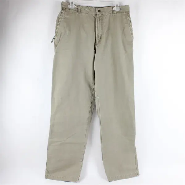 Columbia Men's 32x32 Beige Chino Hiking/Fishing Zipper Pocket Outdoor Pants