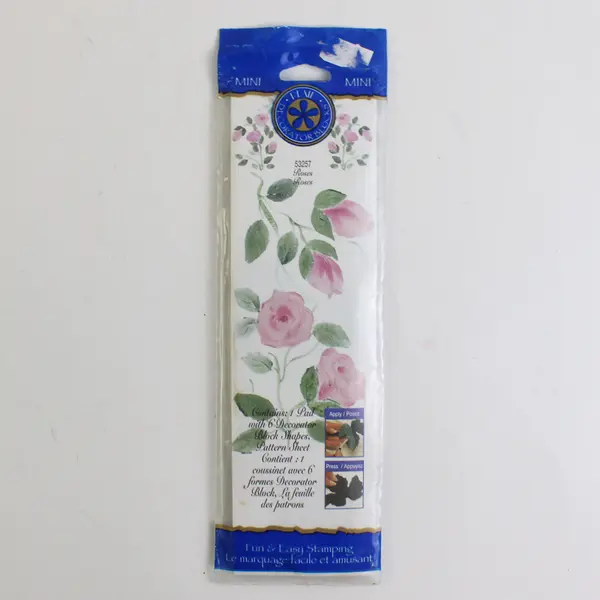 Pack of Plaid Enterprises Decorator Block Shapes, Mini Roses #53257 New 1996