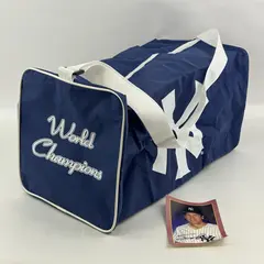 Rare 1999 NY Yankees World Champions Navy Blue Duffel Bag +Scott Brosius Card