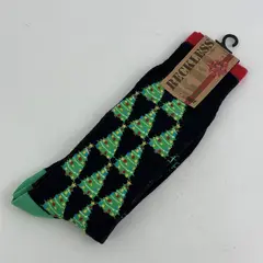 Reckless by ISACO Socks Christmas Tree Print Multicolor Size 10-13