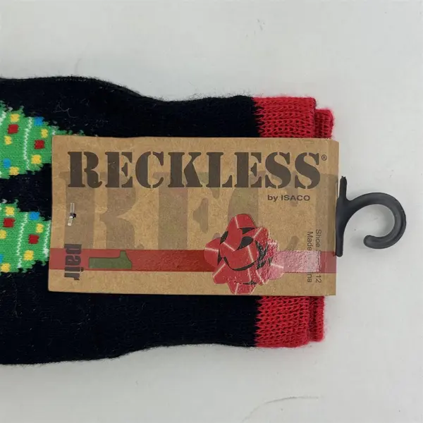 Reckless by ISACO Socks Christmas Tree Print Multicolor Size 10-13