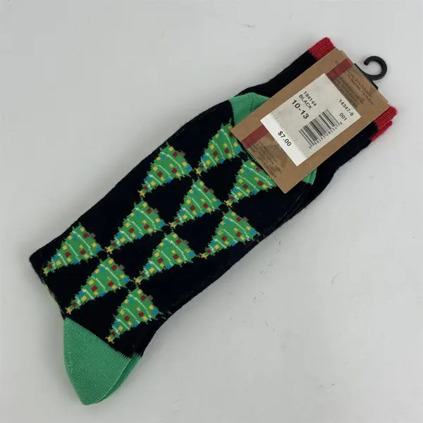 Reckless by ISACO Socks Christmas Tree Print Multicolor Size 10-13