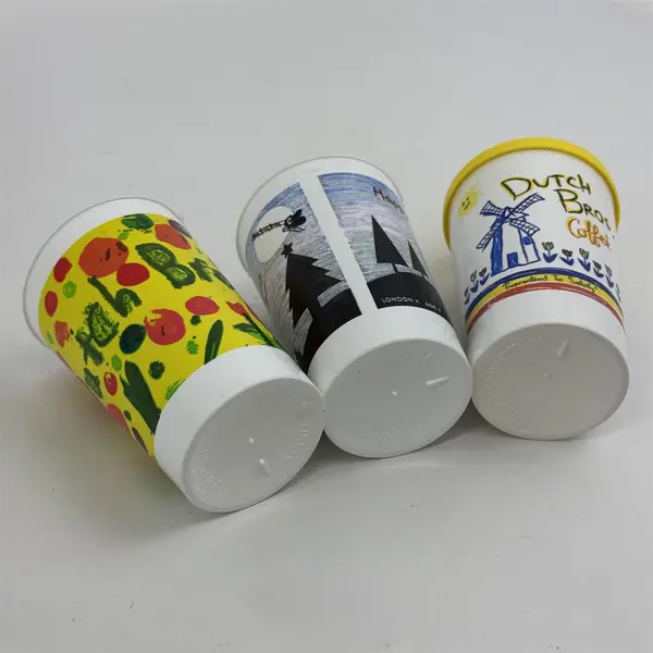 Lot of 3 Dixie Collectibles Dutch Bros Coffee Plastic Kid's Cups