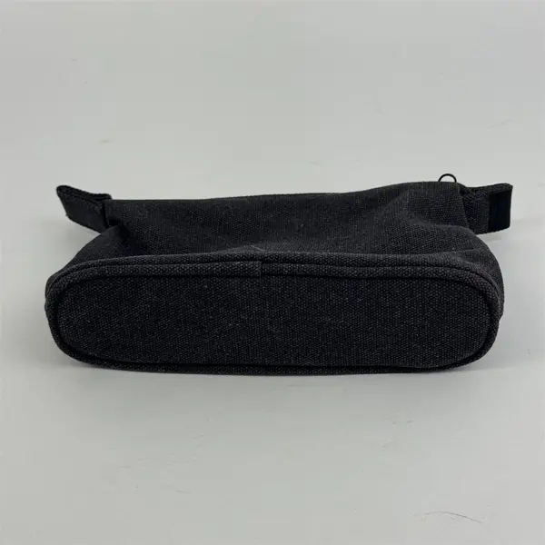 Small Rexton Black Canvas Bag Travel Makeup Tool Zipper