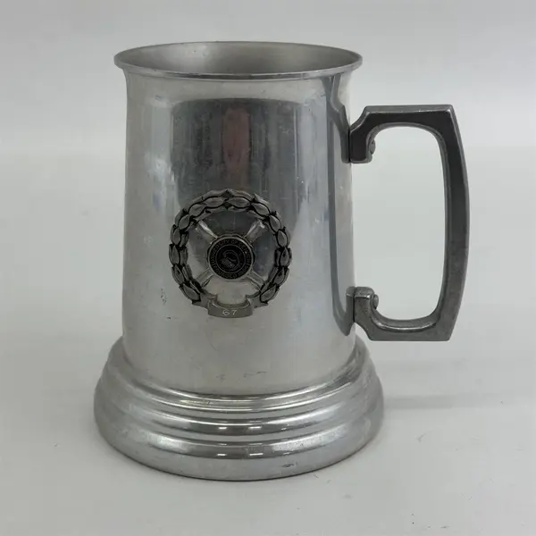Vintage University of Denver Pewter Stein Mug Clear Bottom Embossed Richard