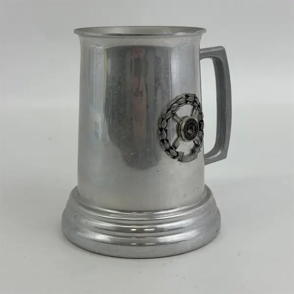 Vintage University of Denver Pewter Stein Mug Clear Bottom Embossed Richard