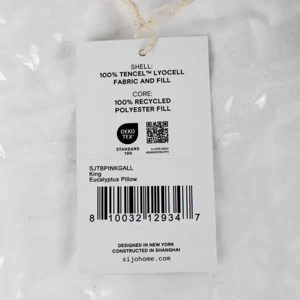 SIJO Fluff Base Eucalyptus King Size Pillow Soft 100% Tencel Lyocell